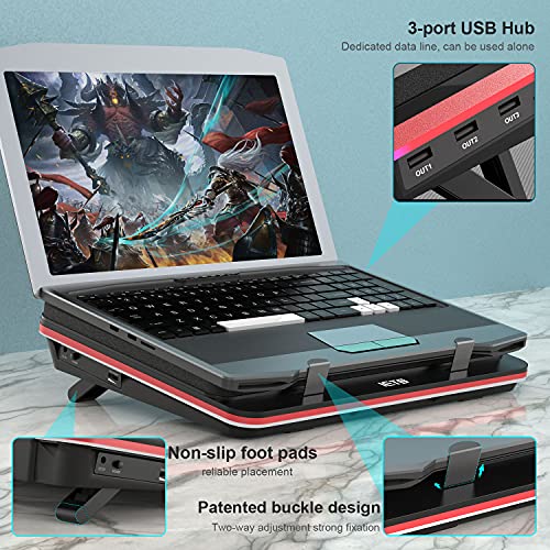 IETS GT500 Turbo-Fan Laptop Cooling Pad - Rapidly Cools Gaming Laptops