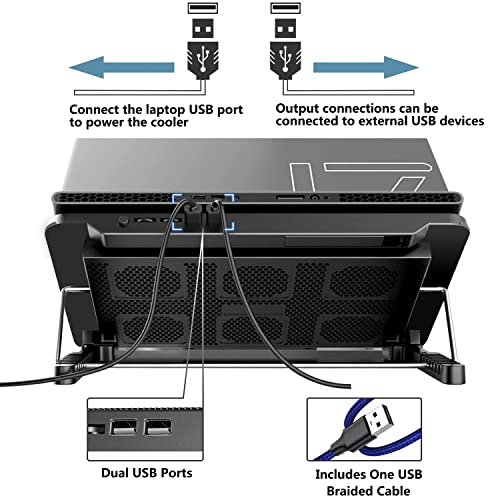 LIANGSTAR Gaming Laptop Cooling Pad, 6 Quiet Fans