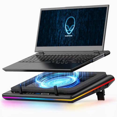 RGB Gaming Laptop Cooling Pad with Turbofan Speed