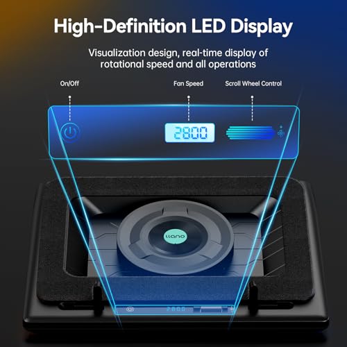 llano 2024 Gaming Laptop Cooling Stand with 5.5inch Fan