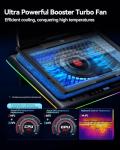 RGB Gaming Laptop Cooling Pad with Turbofan Speed
