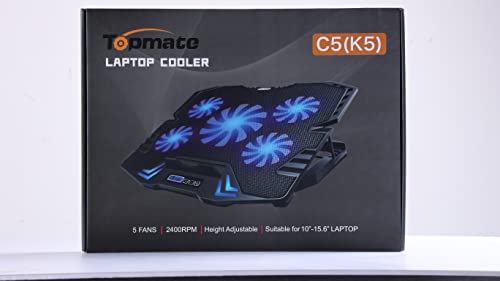TopMate C5 Gaming Laptop Cooling Pad - Adjustable Height
