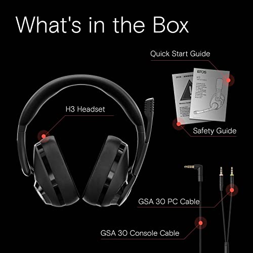 EPOS H3 Closed Gaming Headset with Noise-Cancelling Mic
