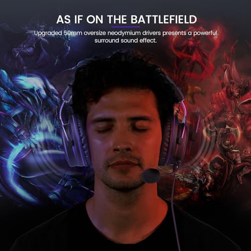 EKSA E900 Wired Gaming Headset with Detachable Microphone