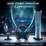 Wireless Gaming Headset for PS5, PS4, PC, Switch