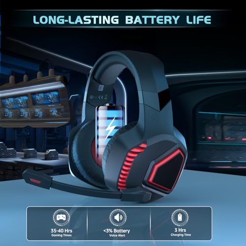 Wireless Gaming Headset for PS5, PS4, PC, Switch