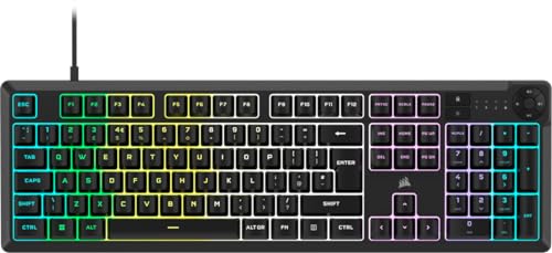 Corsair K55 CORE RGB Wired Gaming Keyboard, Black