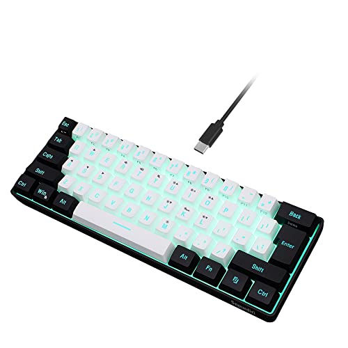 Snpurdiri RGB Backlit Gaming Keyboard, Ultra-Compact Mini
