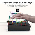 Snpurdiri RGB Backlit Gaming Keyboard, Ultra-Compact Mini