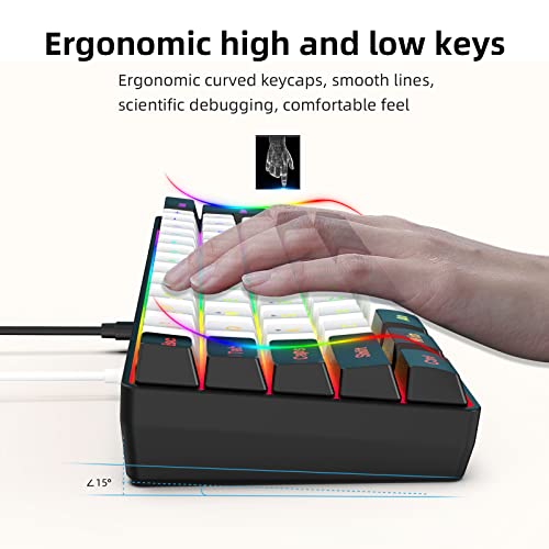 Snpurdiri RGB Backlit Gaming Keyboard, Ultra-Compact Mini