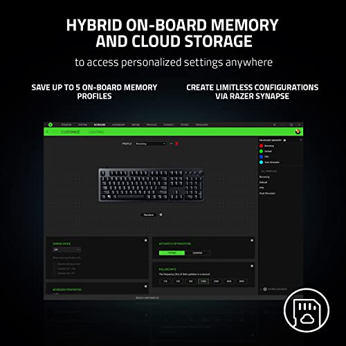 Razer Huntsman V2 Red Switch Gaming Keyboard, Black