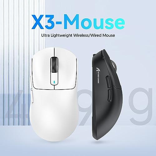 ATTACK SHARK X3 49g SUPERLIGHT Gaming Mouse White