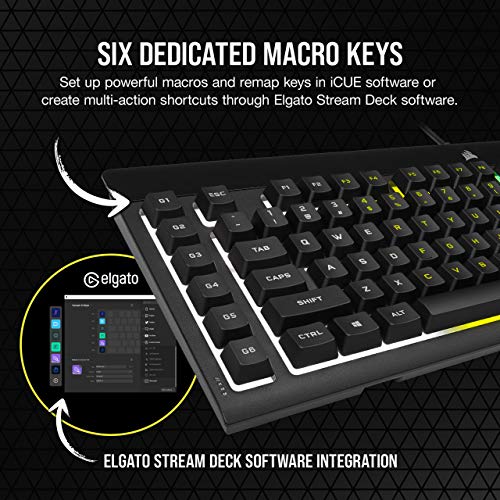 CORSAIR K55 RGB PRO Wired Gaming Keyboard - Black