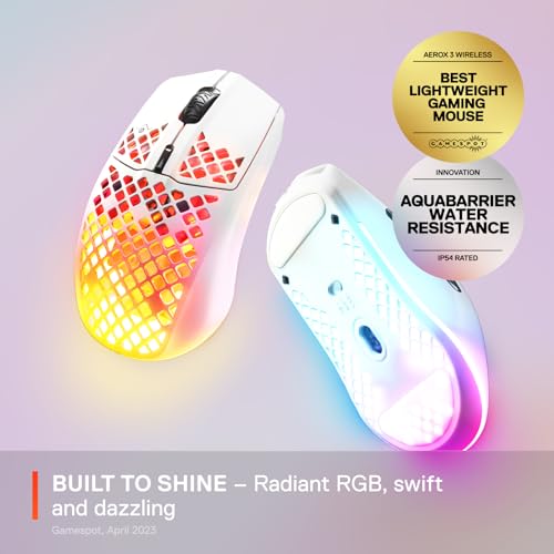 SteelSeries Aerox 3 Wireless Holey RGB Gaming Mouse