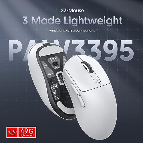ATTACK SHARK X3 49g SUPERLIGHT Gaming Mouse White