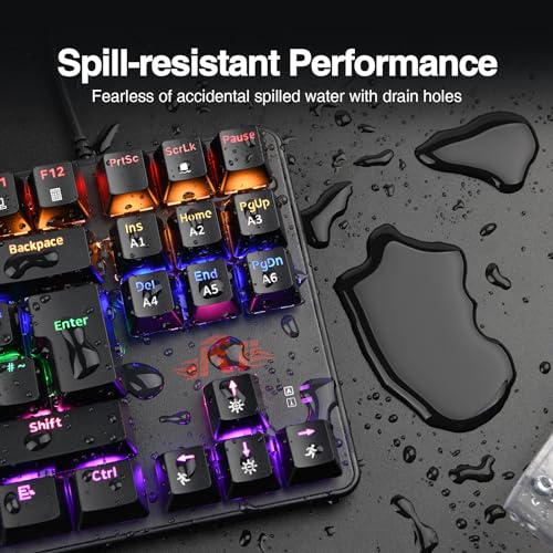 Rii RK908 60% Mechanical Gaming Keyboard (Blue Switches)