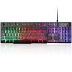 Rii RK100 Plus Rainbow LED Backlit Gaming Keyboard