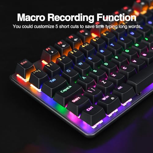 Rii RK908 60% Mechanical Gaming Keyboard (Blue Switches)