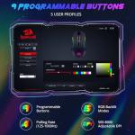 Redragon RGB Wired Gaming Mouse with 9 Macros