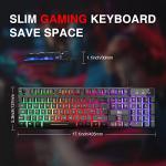 Rii RK100 Plus Rainbow LED Backlit Gaming Keyboard