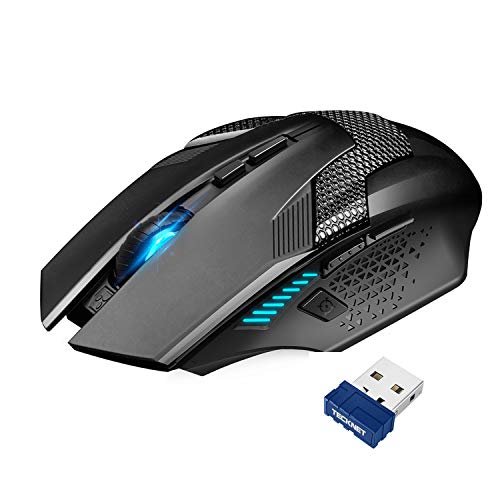 TECKNET Wireless Gaming Mouse with 8 Buttons, 4800DPI