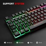 Rii RK100 Plus Rainbow LED Backlit Gaming Keyboard