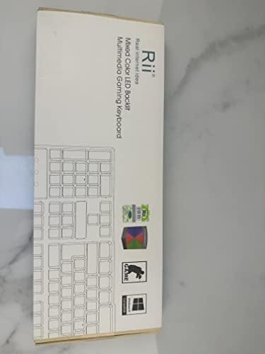 Rii RK100 Plus Rainbow LED Backlit Gaming Keyboard