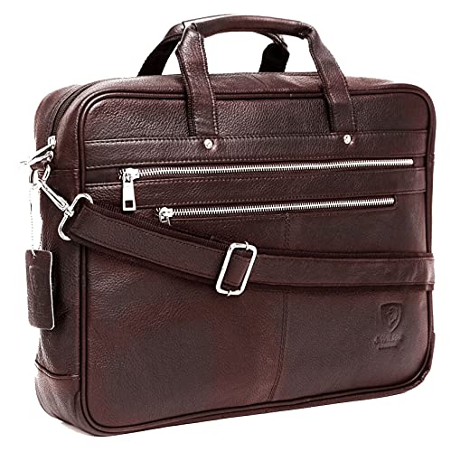 Designer Genuine Leather 15" Laptop Crossover Bag