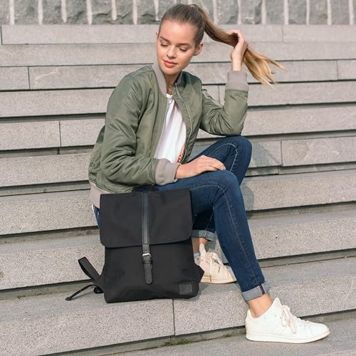 Johnny Urban Backpack Women Black - MIA - Rucksack from Recycled PET Bottles - Mini Daypack - Water-Repellant with Laptop Compartment