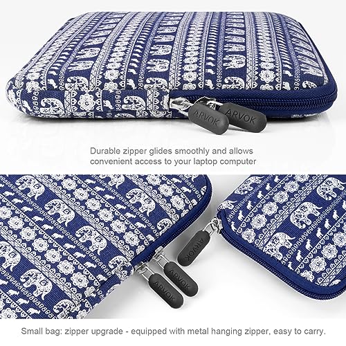Discover Style and Protection with Arvok 15 15.6 16 Inch Canvas Fabric Laptop Sleeve - A Colorful Patterned Marvel