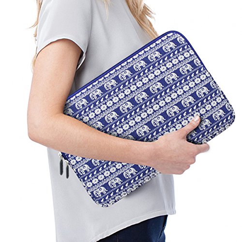 Discover Style and Protection with Arvok 15 15.6 16 Inch Canvas Fabric Laptop Sleeve - A Colorful Patterned Marvel