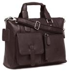 15" Genuine Leather Gaming Laptop Shoulder Bag