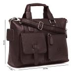 15" Genuine Leather Gaming Laptop Shoulder Bag