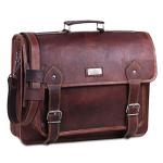 17 Inch Gaming Laptop Bag - Genuine Brown Leather