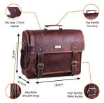 17 Inch Gaming Laptop Bag - Genuine Brown Leather