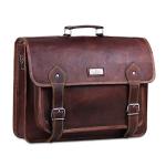 17 Inch Gaming Laptop Bag - Genuine Brown Leather