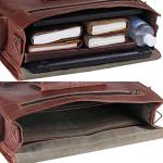 17 Inch Gaming Laptop Bag - Genuine Brown Leather