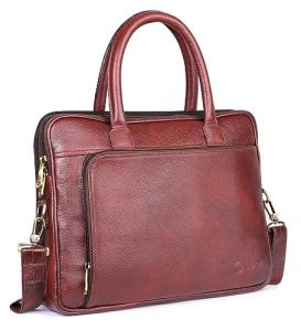 Gaja Leather Laptop Bag - Multifunctional for Work & Travel