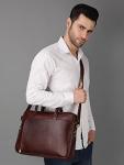 Gaja Leather Laptop Bag - Multifunctional for Work & Travel