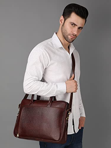Gaja Leather Laptop Bag - Multifunctional for Work & Travel