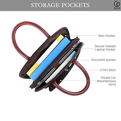 Gaja Leather Laptop Bag - Multifunctional for Work & Travel