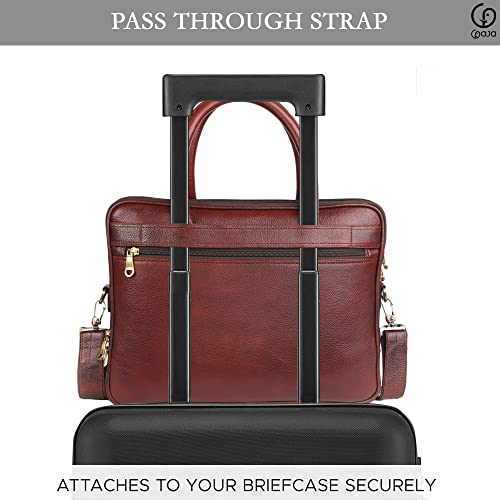 Gaja Leather Laptop Bag - Multifunctional for Work & Travel