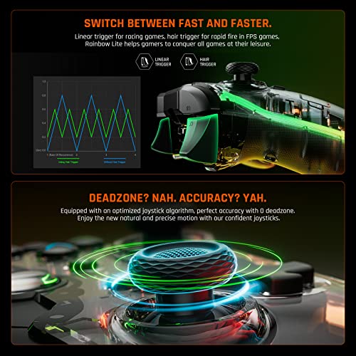 BIGBIG WON Rainbow Lite Gaming Controller for PC/PS4/Switch