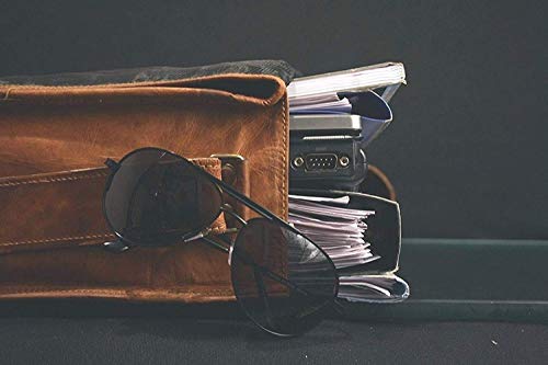Men's Vintage Brown Leather Shoulder Laptop Briefcase