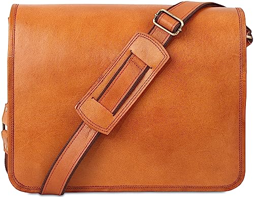 Gaming Laptop Shoulder Bag - Vintage Brown Urban Satchel
