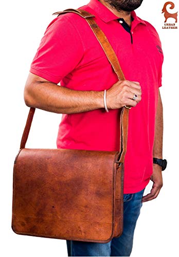 Gaming Laptop Shoulder Bag - Vintage Brown Urban Satchel