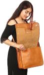 Gaming Laptop Shoulder Bag - Vintage Brown Urban Satchel