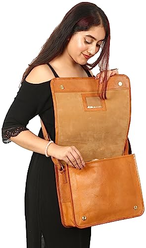 Gaming Laptop Shoulder Bag - Vintage Brown Urban Satchel