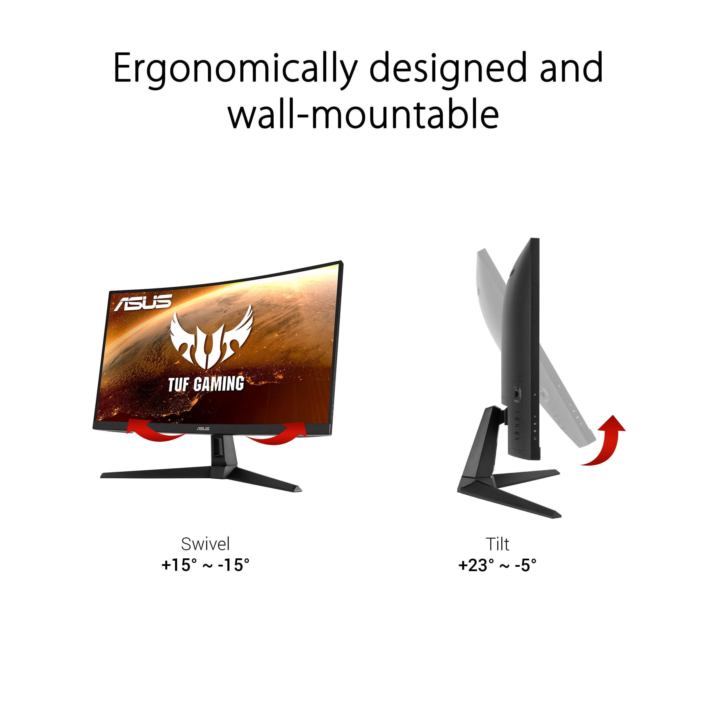 ASUS TUF Gaming 27" Curved Monitor (VG27WQ1B) - QHD, 165Hz