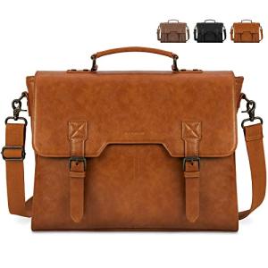 Gaming Laptop Bag - Waterproof Leather Messenger Briefcase